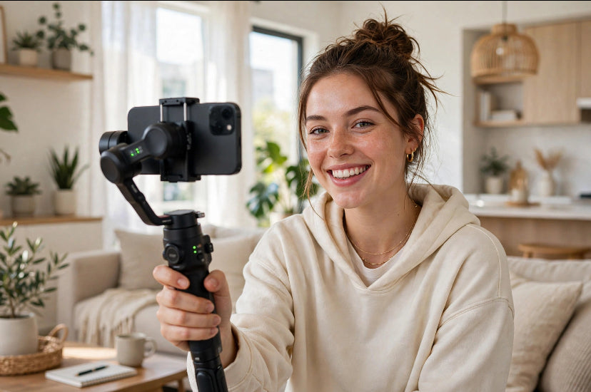 PocketPro 360° AI Tracking Gimbal - Anti-Shake Tripod for Vlog