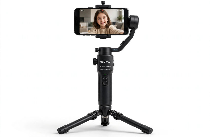 PocketPro 360° AI Tracking Gimbal - Anti-Shake Tripod for Vlog