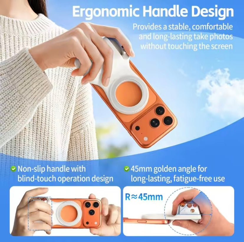 SnapGrip Pro - Magnetic Camera Grip with Wireless Shutter & Stand
