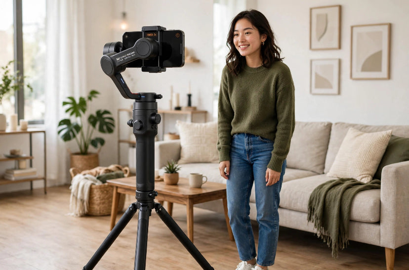 PocketPro 360° AI Tracking Gimbal - Anti-Shake Tripod for Vlog
