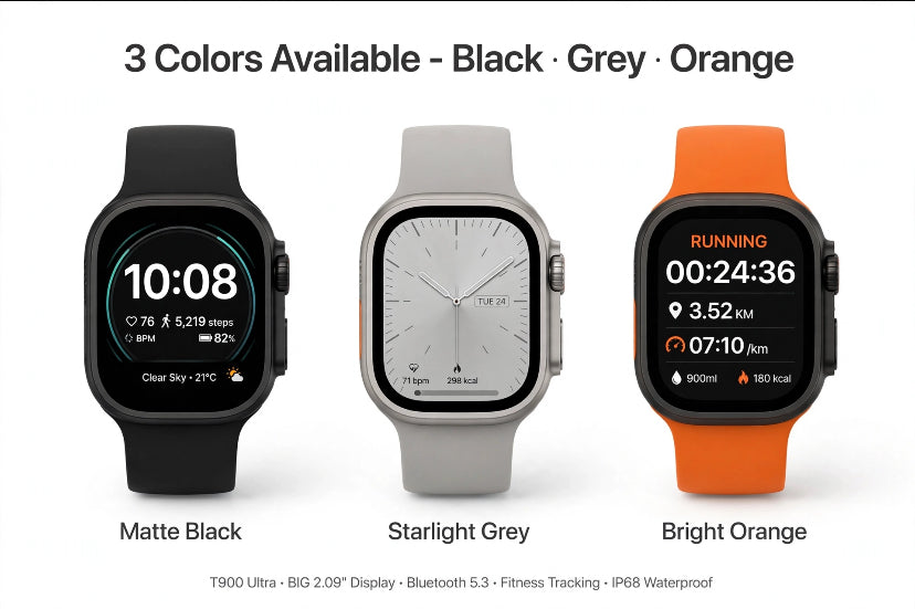T900 Ultra BIG 2.09 Smart Watch Bluetooth Call Wireless Charging 100+ Sports Modes