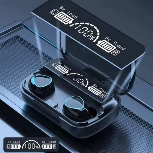 M10 TWS Wireless Earbuds - 2500mAh Power Bank + LED Display